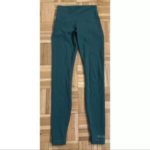 Lululemon x Peloton Wunder Train HR Tight 28" Leggings Womens 4 Green LW5DJ0S